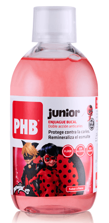 Phb junior enjuague bucal 500ml fresa (6-12años)